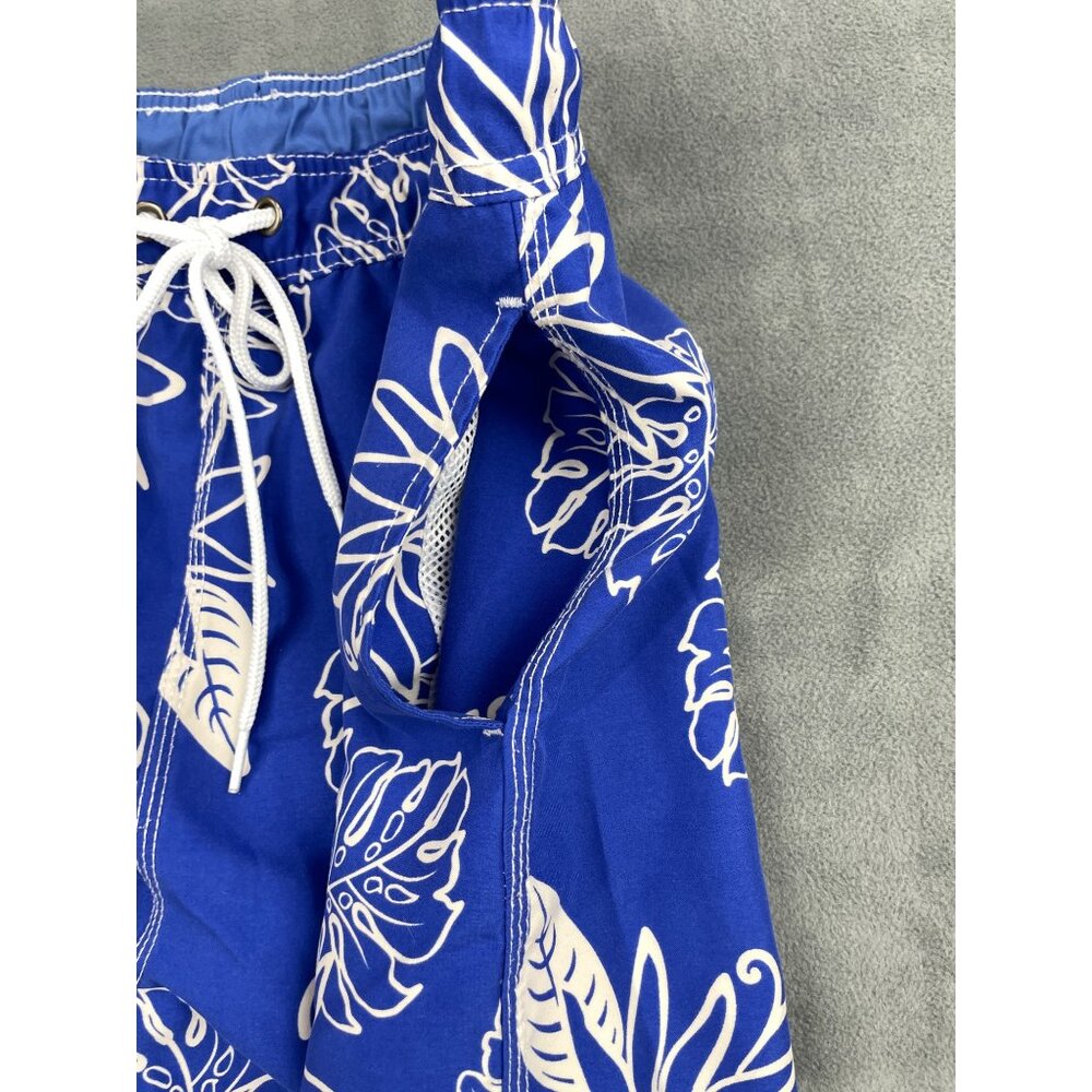 VTG Steve & Barrys Swim Trunks Mens L Blue Hawaiian Print - Picture 6 of 8